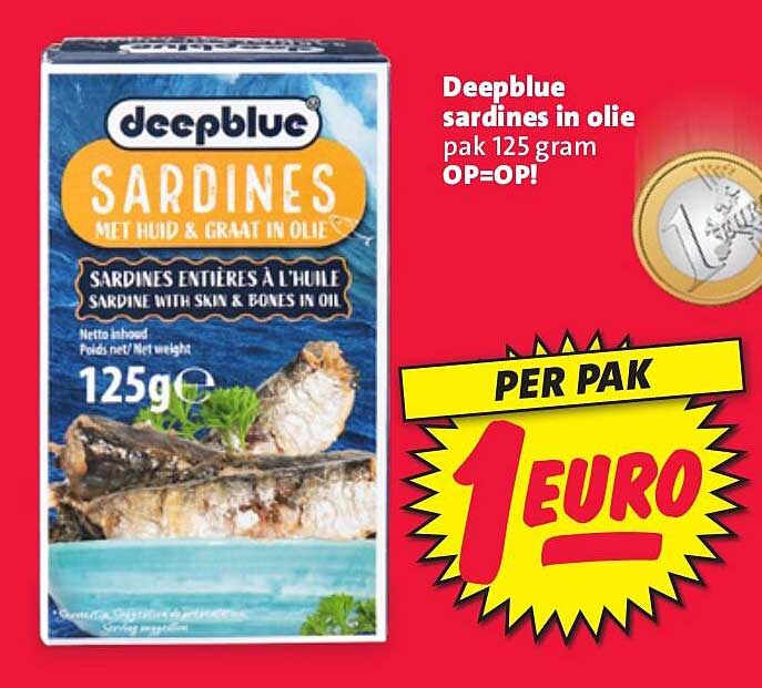 Deepblue sardines in olie pak 125 gram