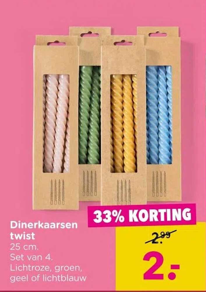 Dinerkaarsen twist