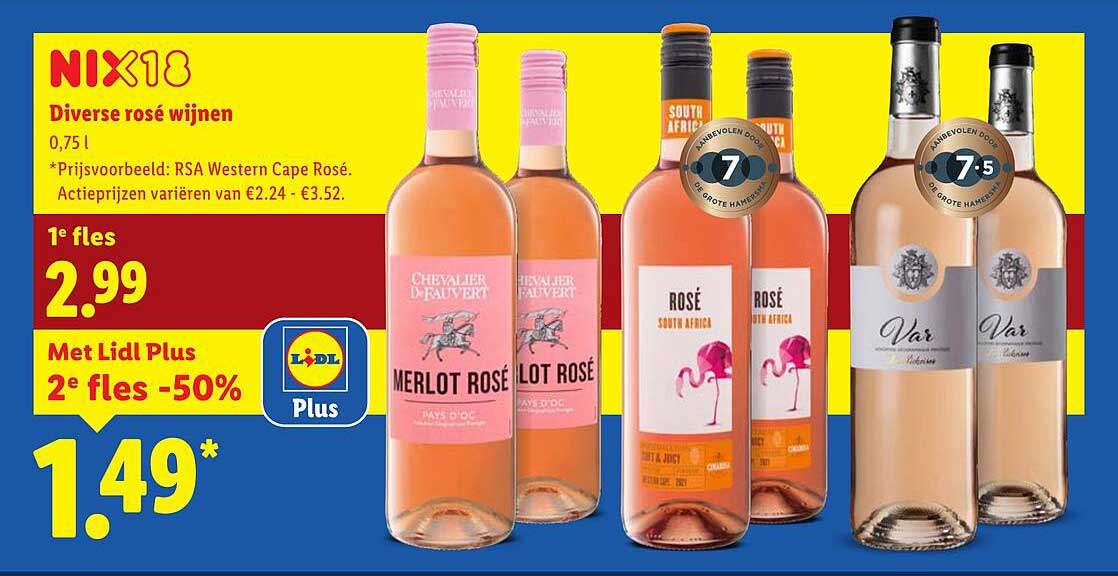 Diverse rosé wijnen