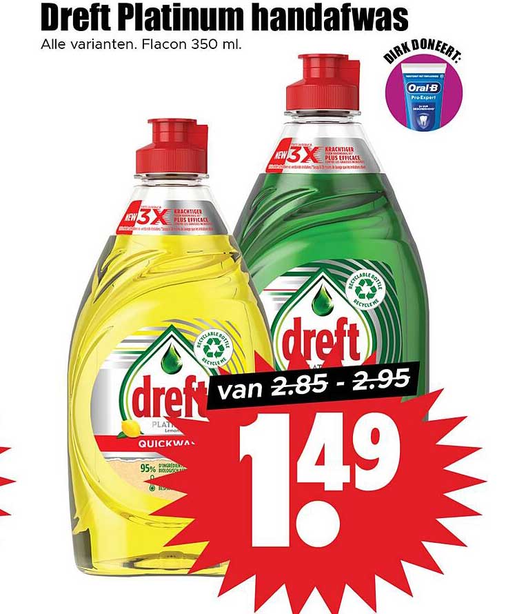 Dreft Platinum handafwas 350 ml