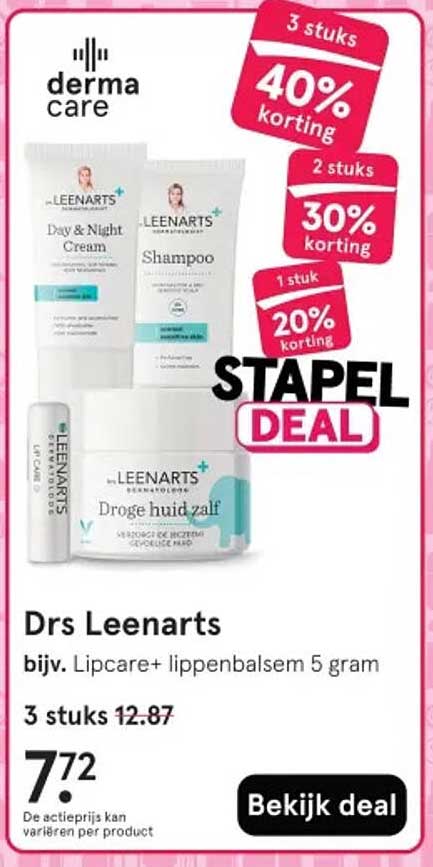 Drs Leenarts bijv. Lipcare+ lippenbalsem 5 gram