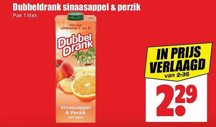 Dubbeldrank sinaasappel & perzik