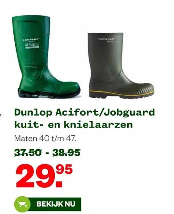 Dunlop Acifort/Jobguard kuit- en knielaarzen