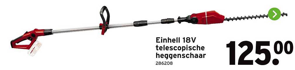 Einhell 18V telescopische heggenschaar
