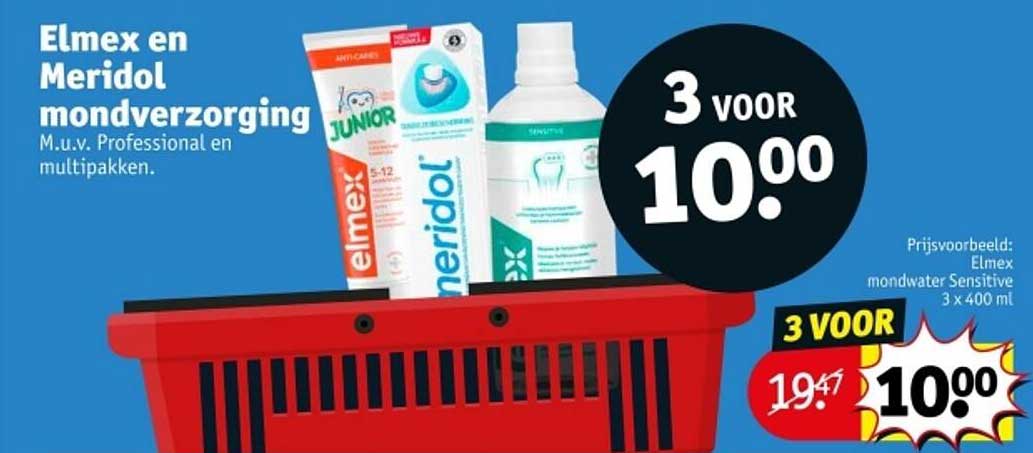 Elmex en Meridol mondverzorging M.u.v. Professional en multipakken.