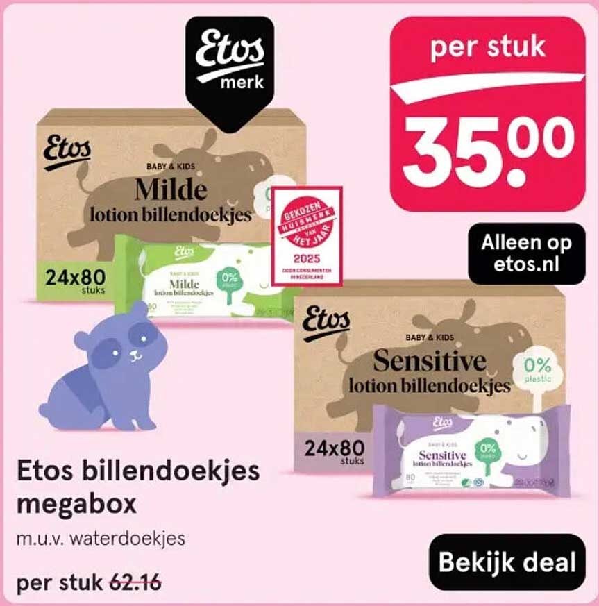 Etos billendoekjes megabox