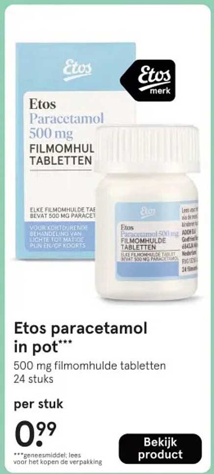 Etos paracetamol in pot***
