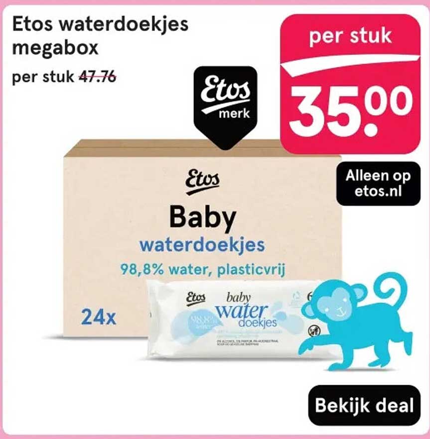 Etos waterdoekjes megabox