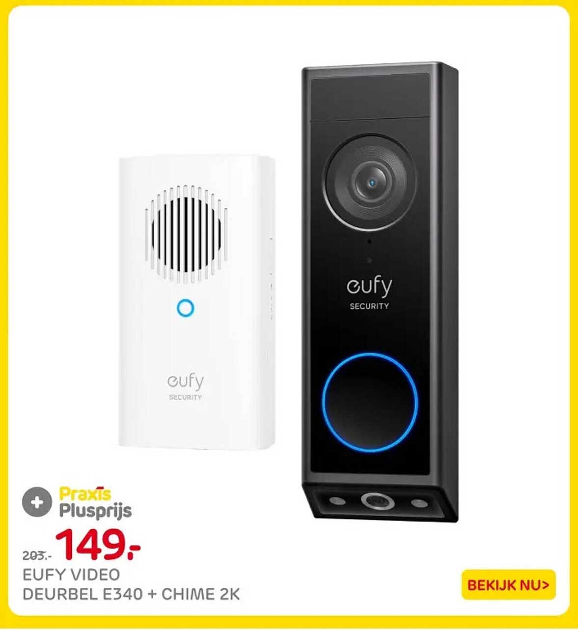 EUFY VIDEO DEURBEL E340 + CHIME 2K