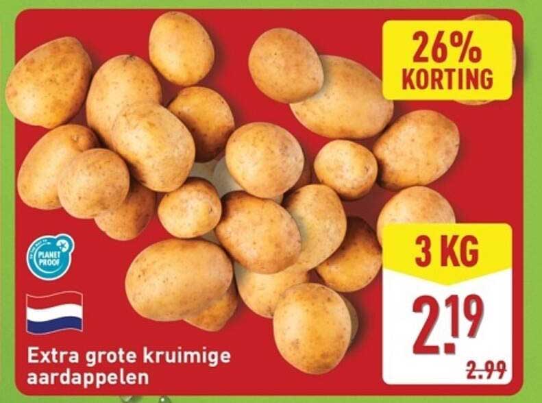 Extra grote kruimige aardappelen