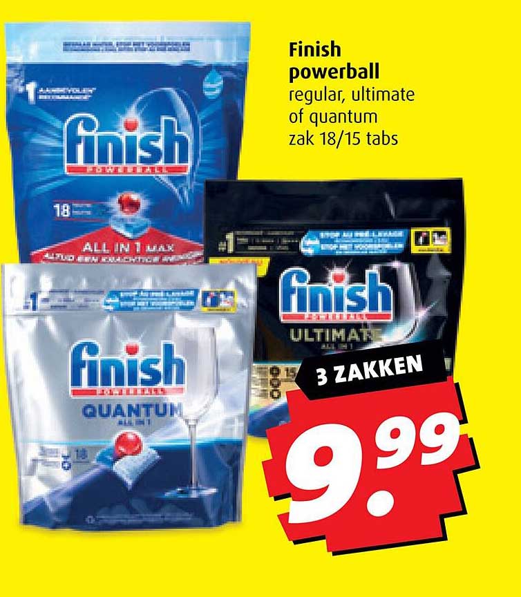 Finish powerball regular, ultimate of quantum zak 18/15 tabs