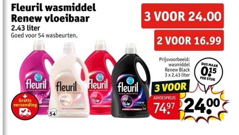 Fleuril wasmiddel Renew vloeibaar 2.43 liter