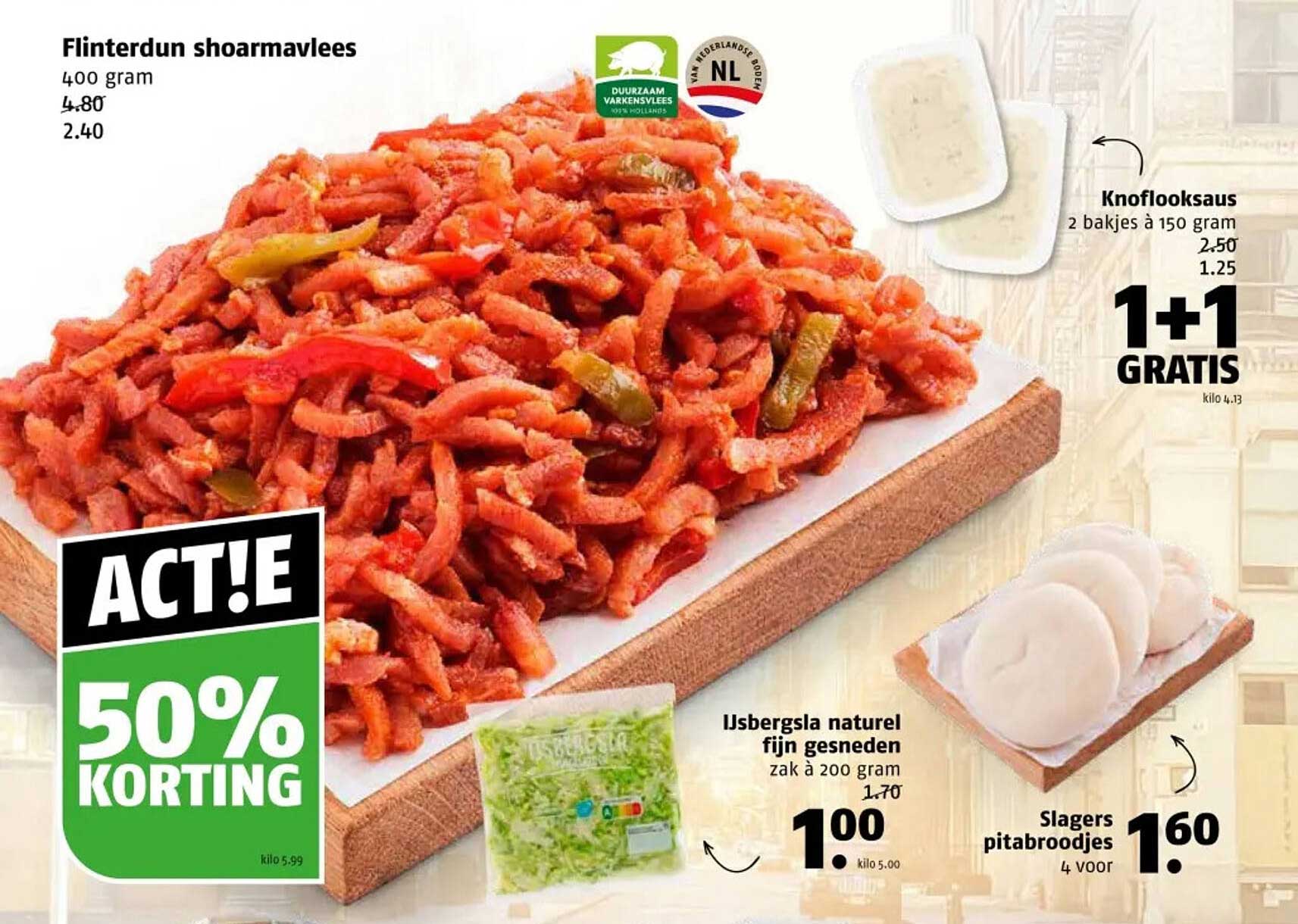 Flinterdun shoarmavlees 400 gram