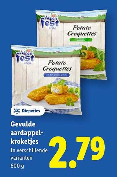 Gevulde aardappelkroketjes