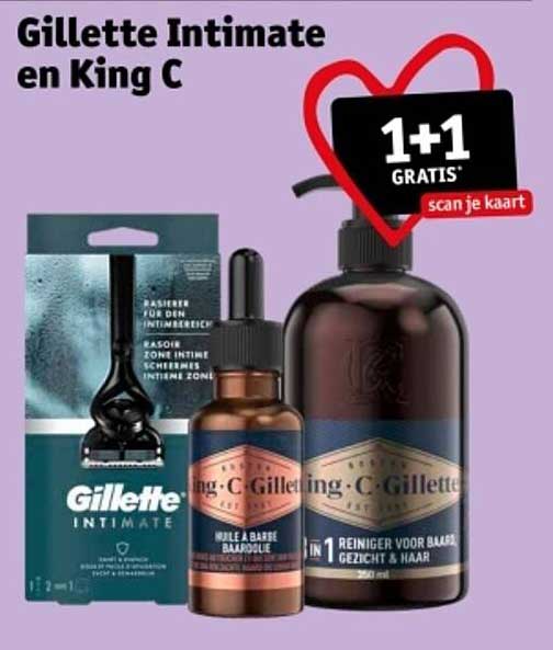 Gillette Intimate en King C - 1+1 GRATIS
