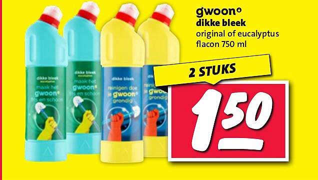 gwoon dikke bleek original of eucalyptus flacon 750 ml