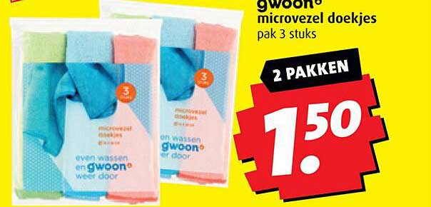 gwo(on) microvezel doeken pak 3 stuks