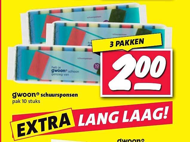 gwoon® schuursponsen pak 10 stuks