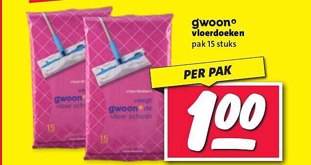 gwoon vloerdoeken pak 15 stuks