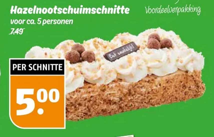 Hazelnootschuimschnitte voor ca. 5 personen