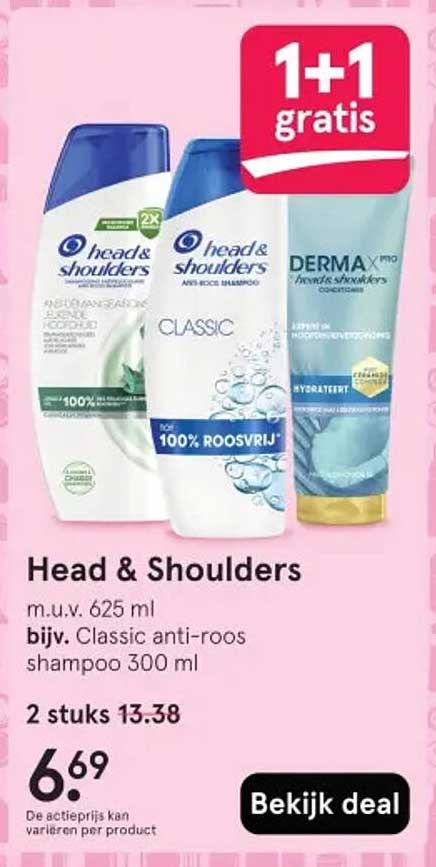 Head & Shoulders 1+1 gratis