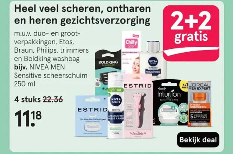 Heel veel scheren, ontharen en heren gezichtsverzorging