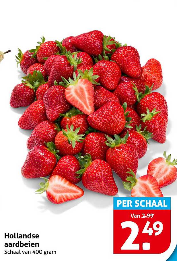 Hollandse aardbeien Schaal van 400 gram