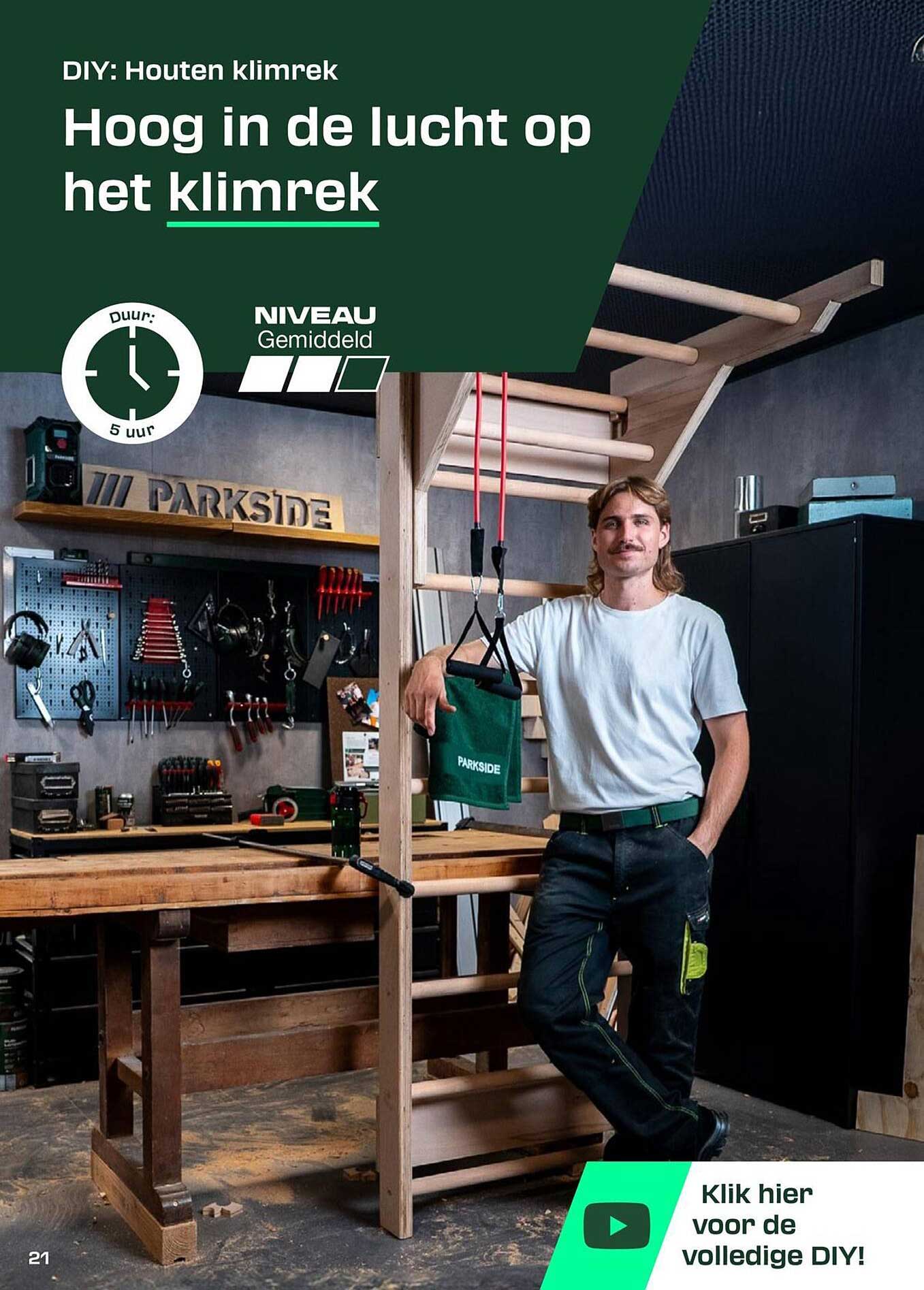 Hoog in de lucht op het klimrek