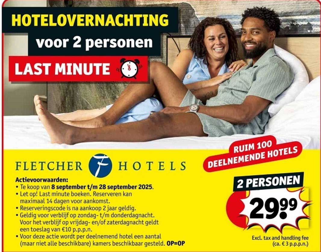 HOTELOVERNACHTING voor 2 personen