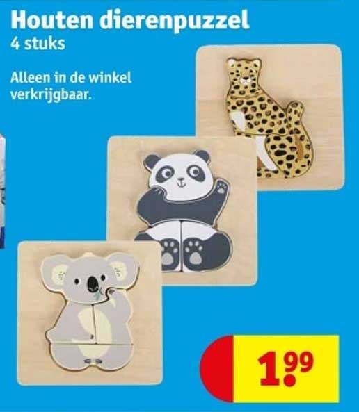 Houten dierenpuzzel