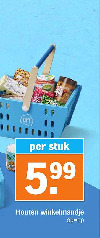 Houten winkelmandje