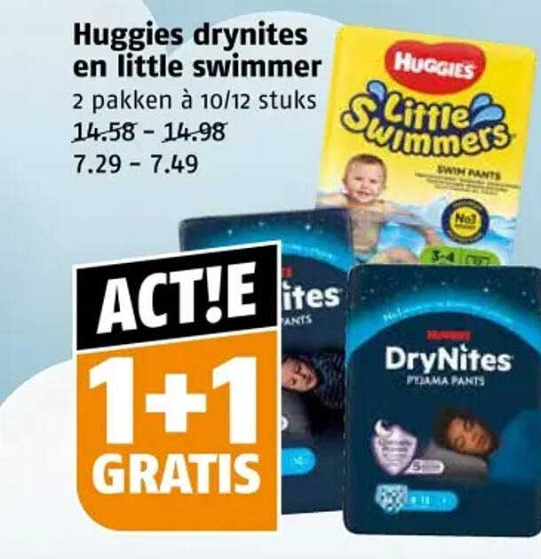 Huggies drynites en little swimmer