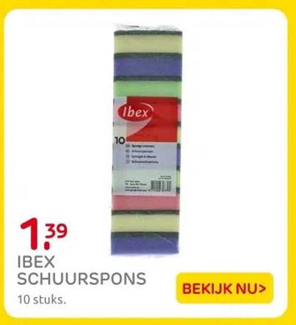 IBEX SCHUURSPONS 10 stuks.
