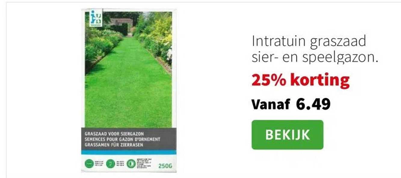 Intratuin graszaad sier- en speelgazon.