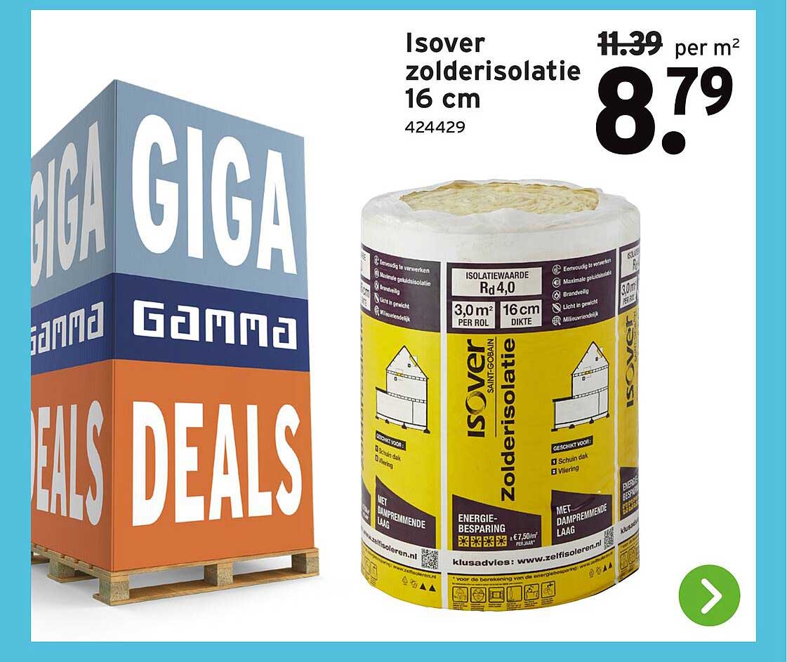 Isover zolderisolatie 16 cm