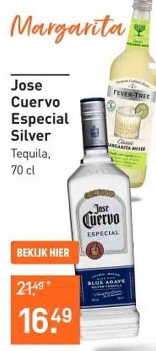 Jose Cuervo Especial Silver Tequila, 70 cl