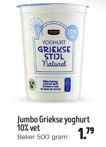 Jumbo Griekse yoghurt 10% vet
