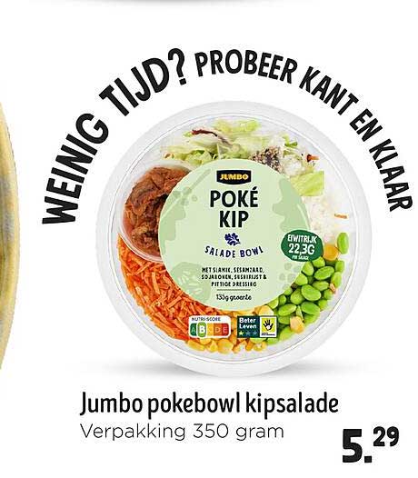 Jumbo pokebowl kipsalade