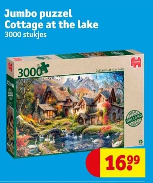 Jumbo puzzel Cottage at the lake 3000 stukjes
