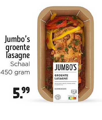 Jumbo's groente lasagne
