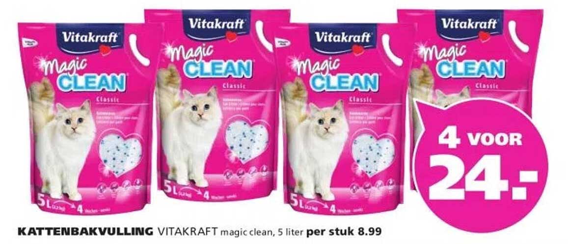 KATTENBAKVULLING VITAKRAFT magic clean, 5 liter per stuk 8.99