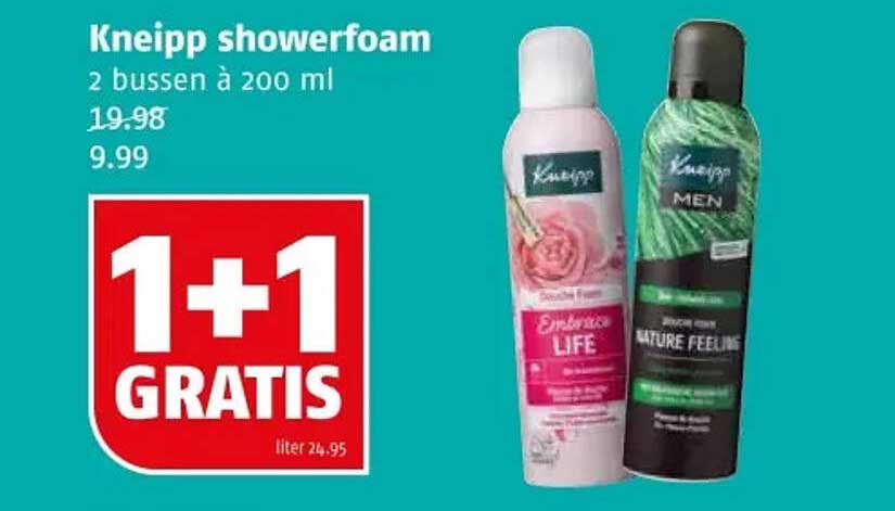 Kneipp showerfoam 2 bussen à 200 ml
