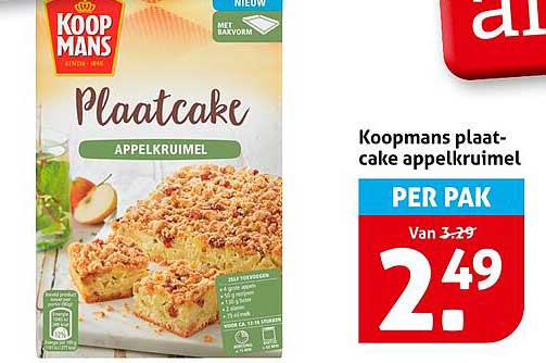 Koopmans plaatcake appelkruimel