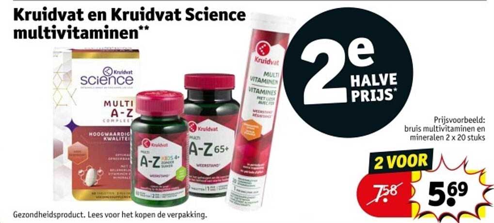Kruidvat en Kruidvat Science multivitaminen