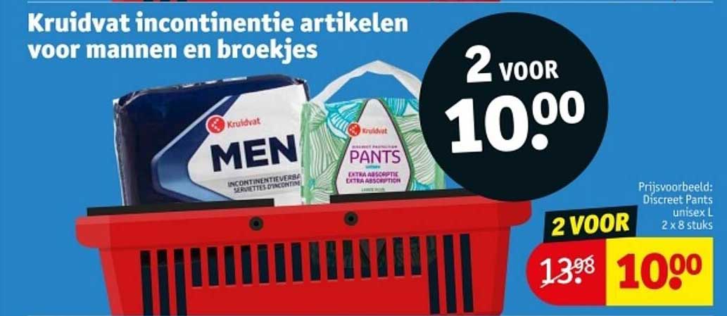 Kruidvat incontinente artikelen voor mannen en broekjes