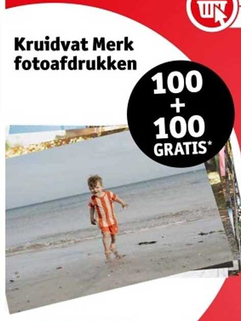 Kruidvat Merk fotoafdrukken 100 + 100 GRATIS*