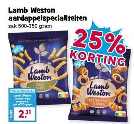 Lamb Weston aardappelspecialiteiten zak 500-750 gram