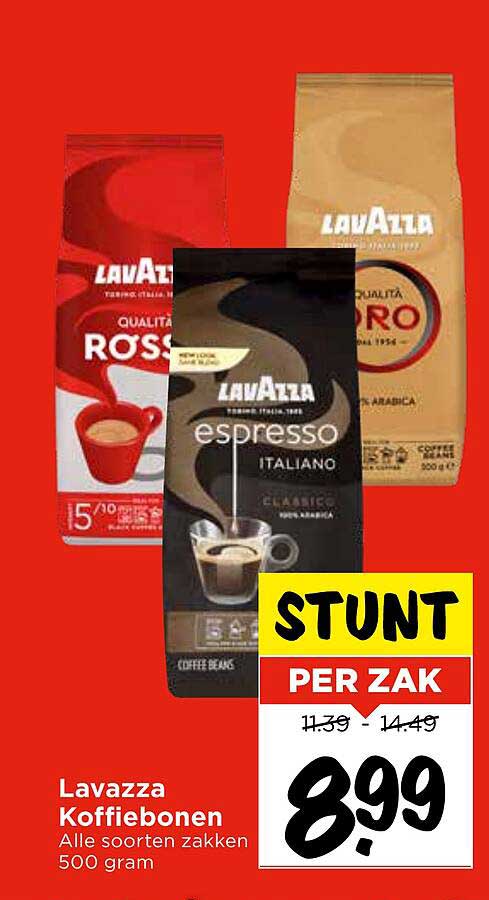 Lavazza Koffiebonen Alle soorten zakken 500 gram