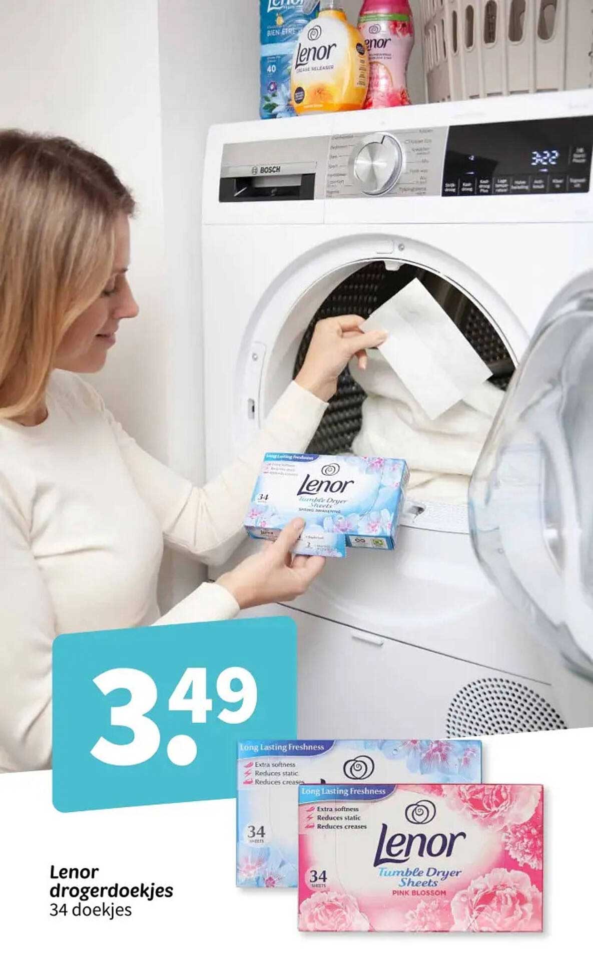 Lenor drogerdoekjes 34 doekjes