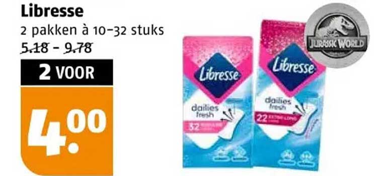 Libresse 2 pakken à 10-32 stuks